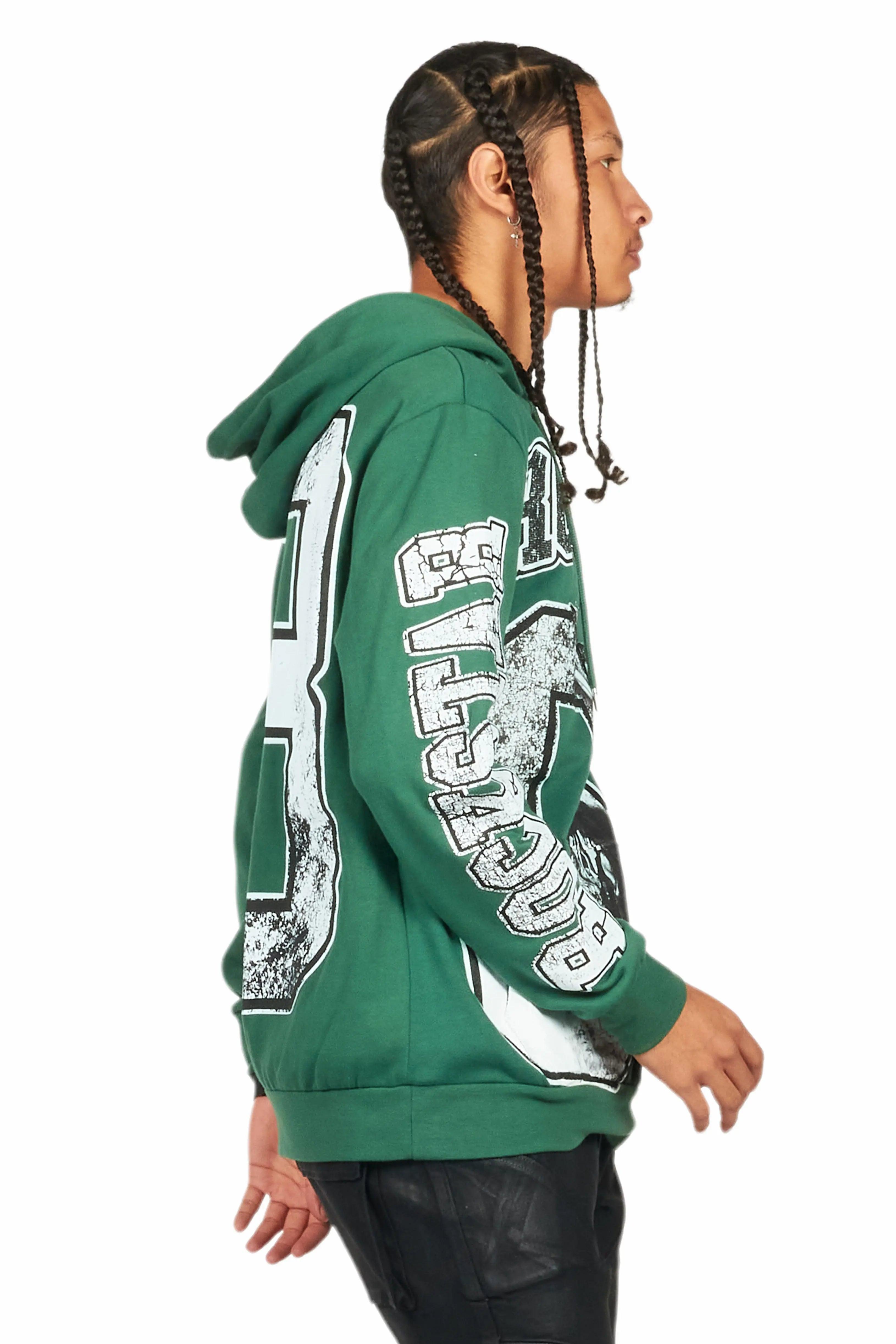 Fields Green Graphic Hoodie Male Product Image