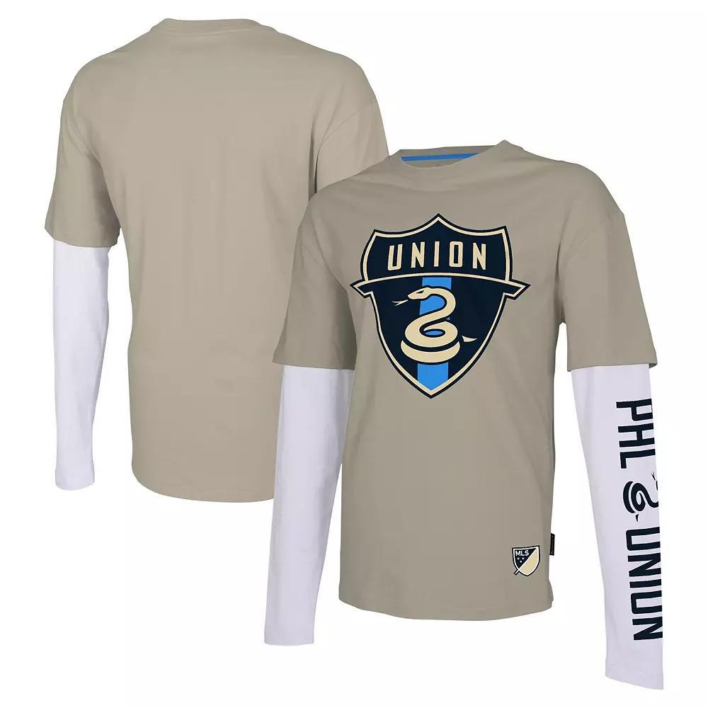 Men's Stadium Essentials Tan Philadelphia Union Status Long Sleeve T-Shirt,  Product Image