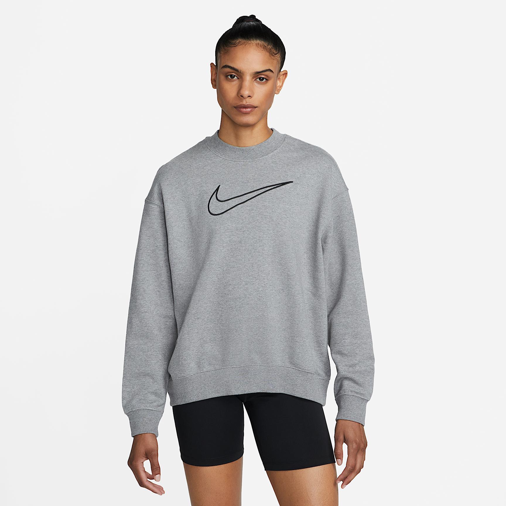 Nike Womens Dri-FIT Get Fit Graphic Crewneck Sweatshirt | DQ5542-091 Product Image