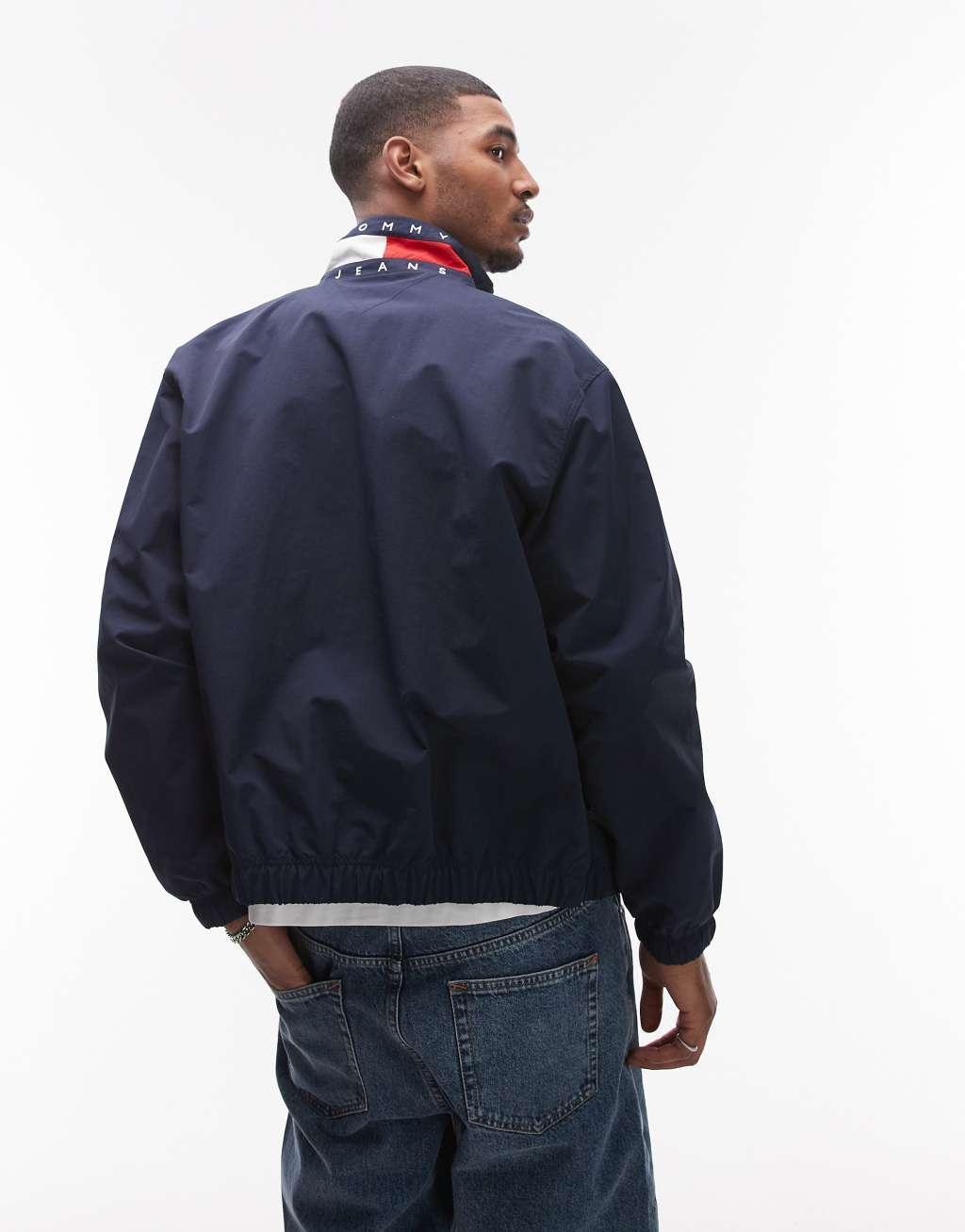 Tommy Jeans collared essential jacket in navy  Product Image