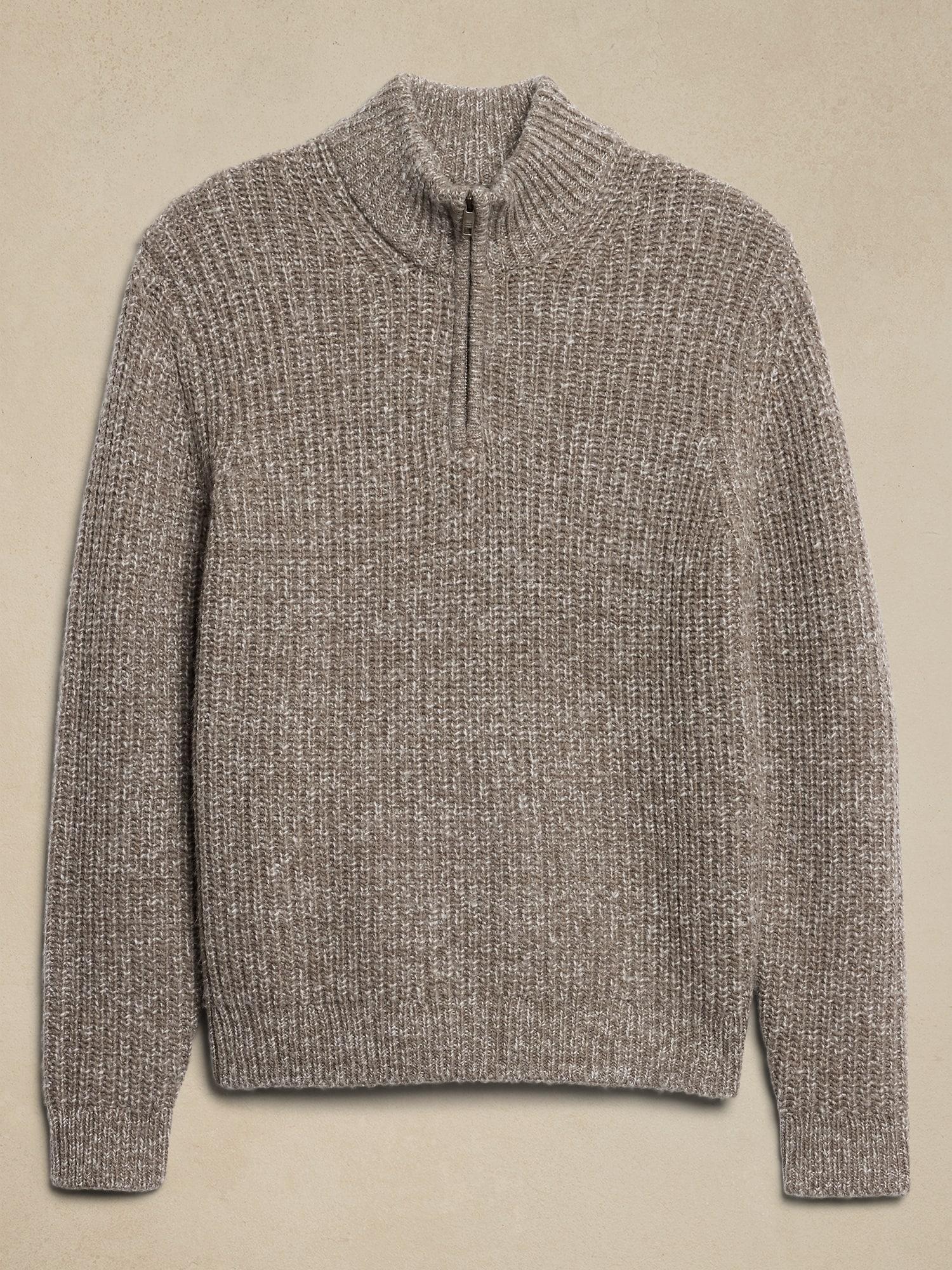 Marled Half-Zip Sweater Product Image