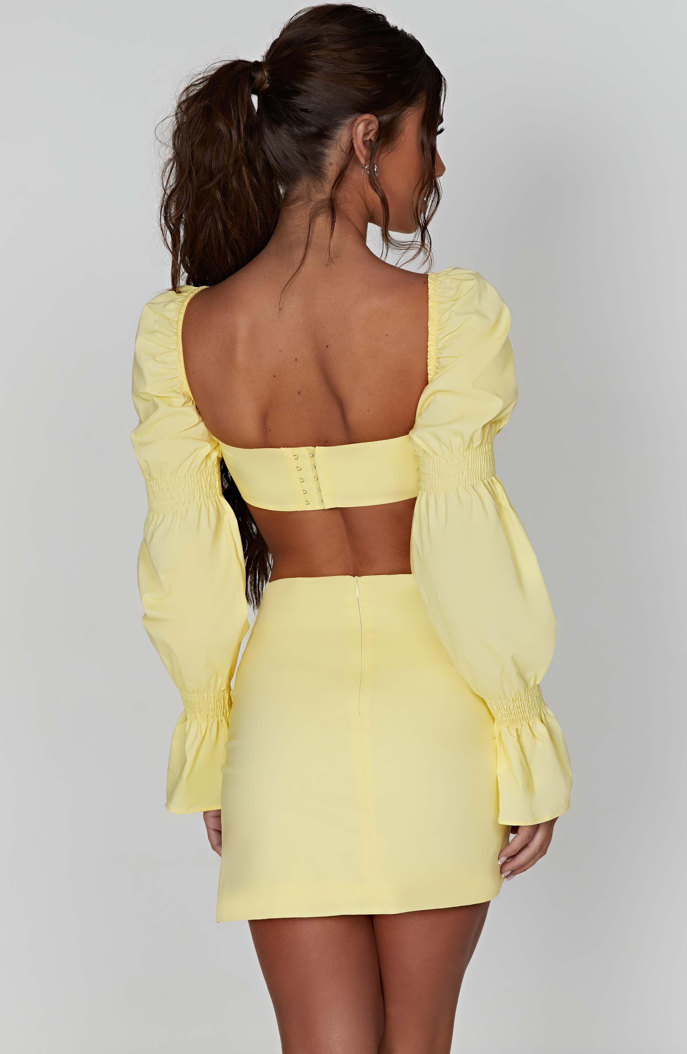 Perla Mini Skirt - Lemon Product Image