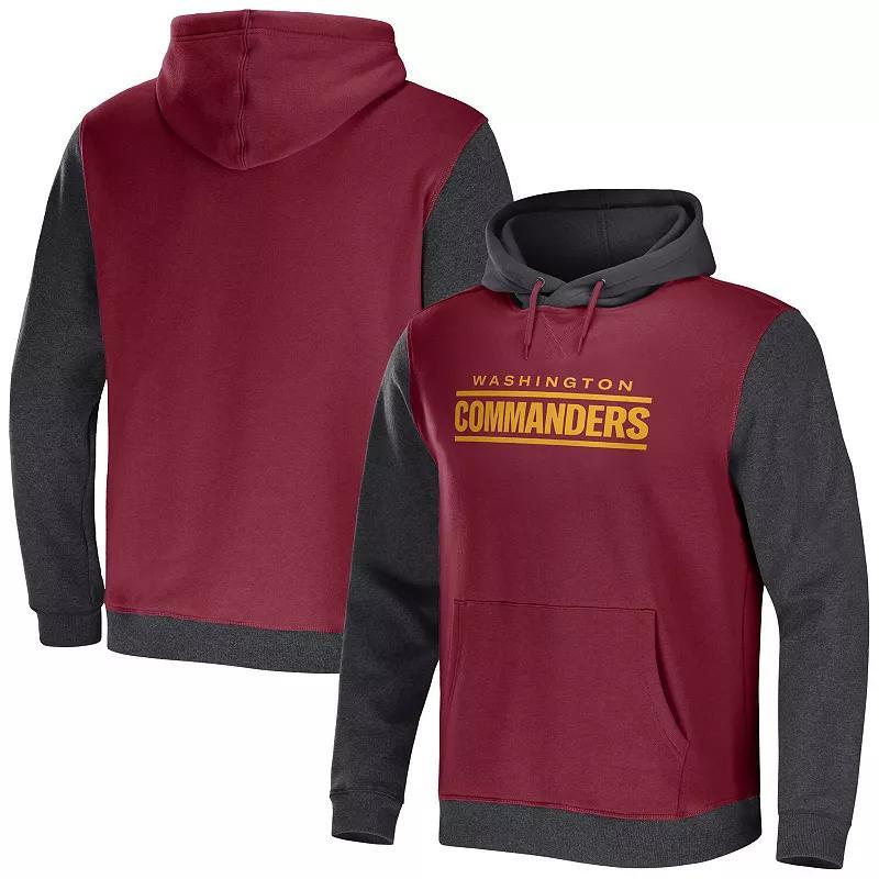 Men's NFL x Darius Rucker Collection by Fanatics Cardinal/Charcoal Arizona Cardinals Colorblock Pullover Hoodie, Size: 2XL, Red Product Image