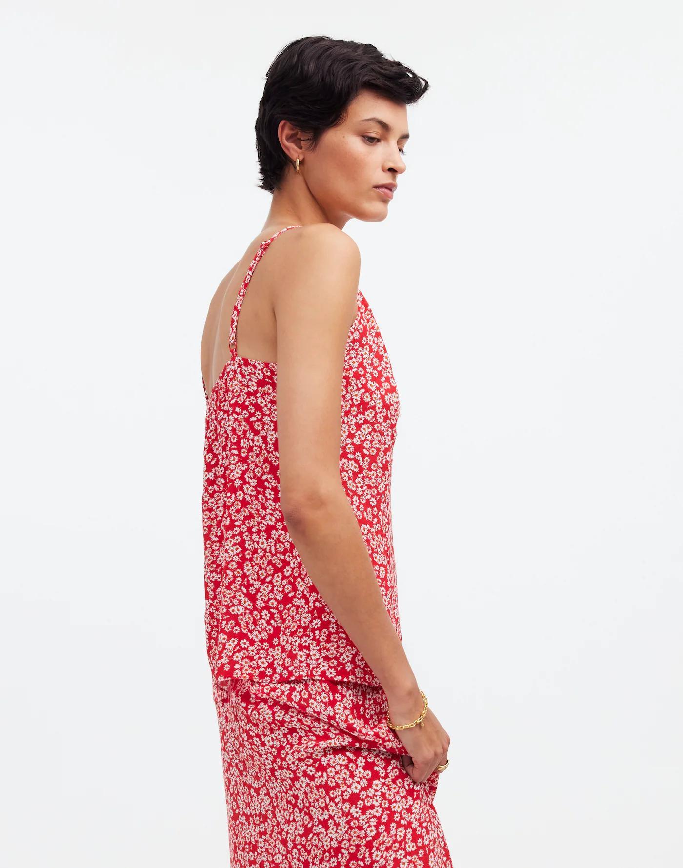 V-Neck Cami Tank in Floral Product Image