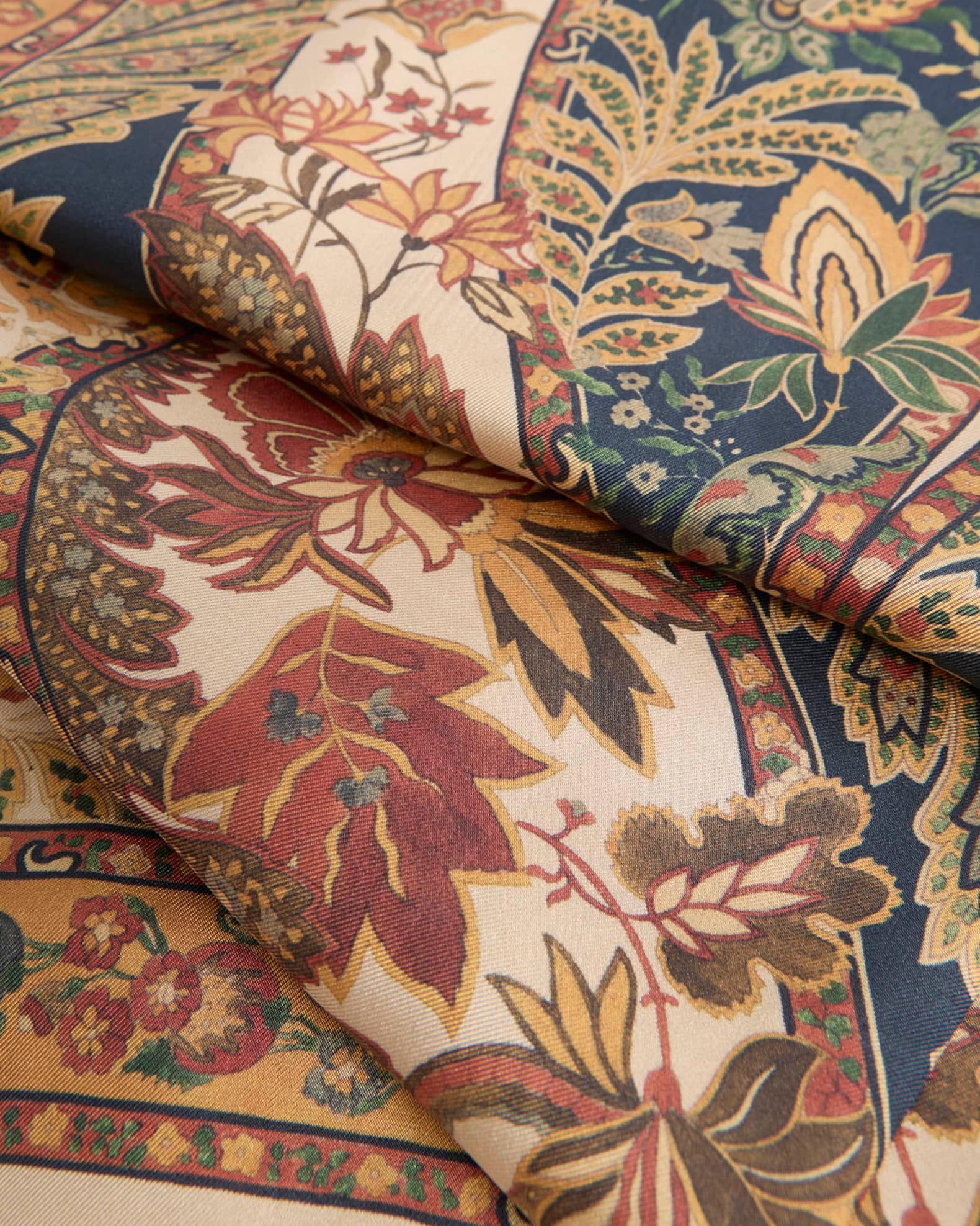 Paisley-Print Silk Scarf Product Image