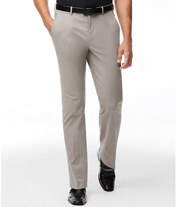 Perry Ellis Premium Stretch Modern Fit Flat Front Dress Pants Product Image