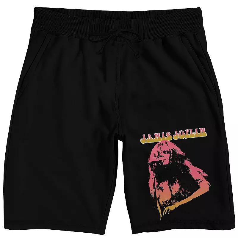 Men's Janis Joplin Pajama Shorts, Size: XL, Black Product Image