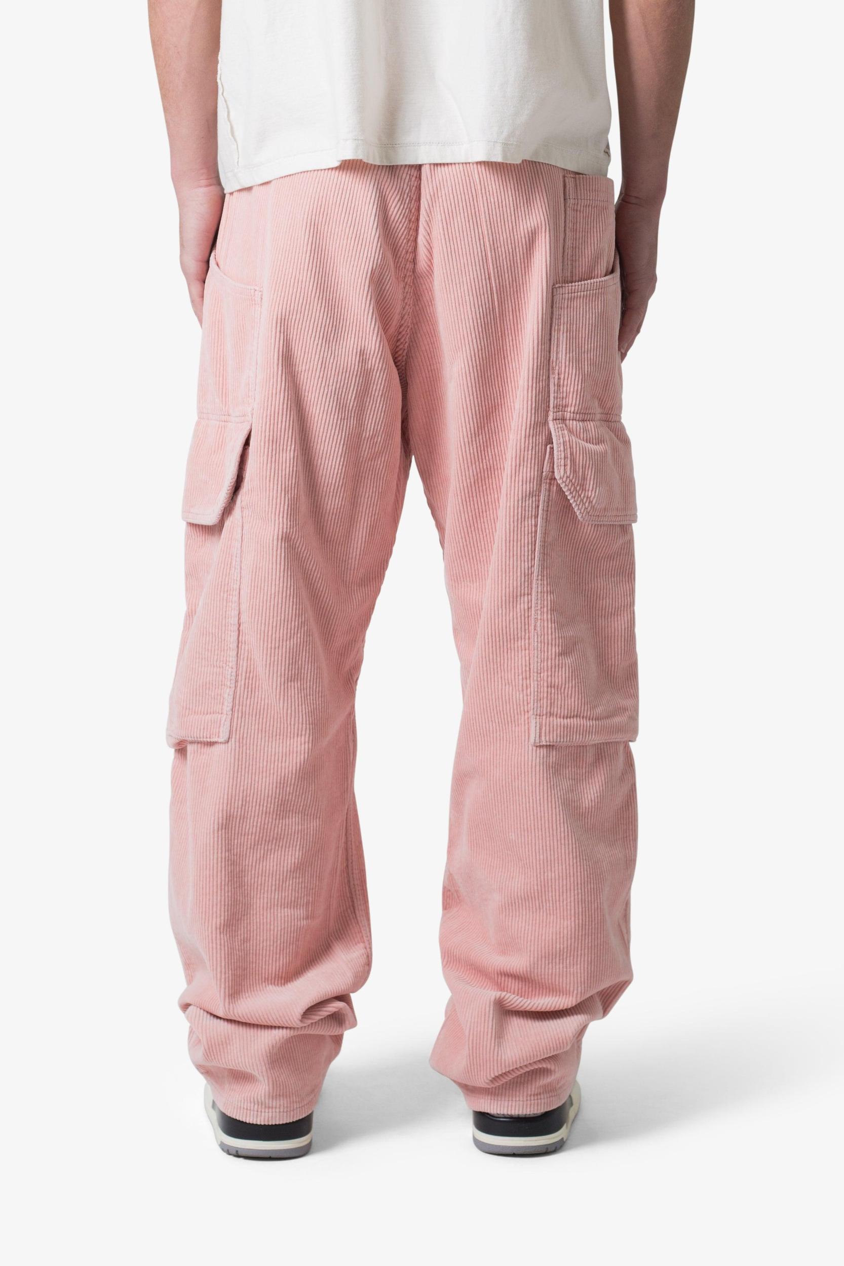 Ultra Baggy Corduroy Cargo Pants - Pink Product Image