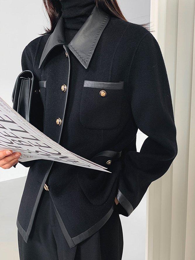 Urban Loose Split-Joint Lapel Collar Jackets Product Image