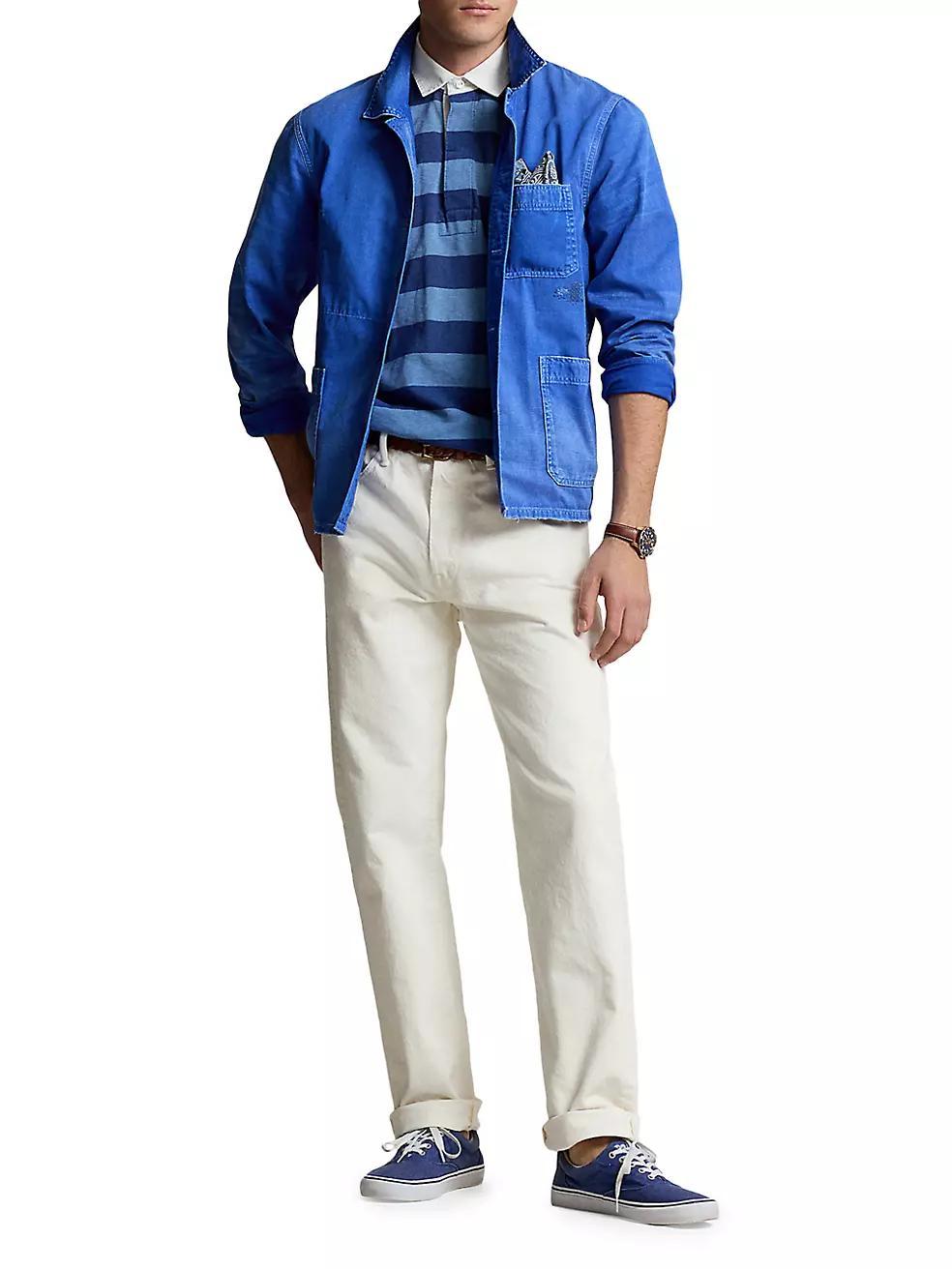 Five-Pocket Straight-Leg Jeans Product Image