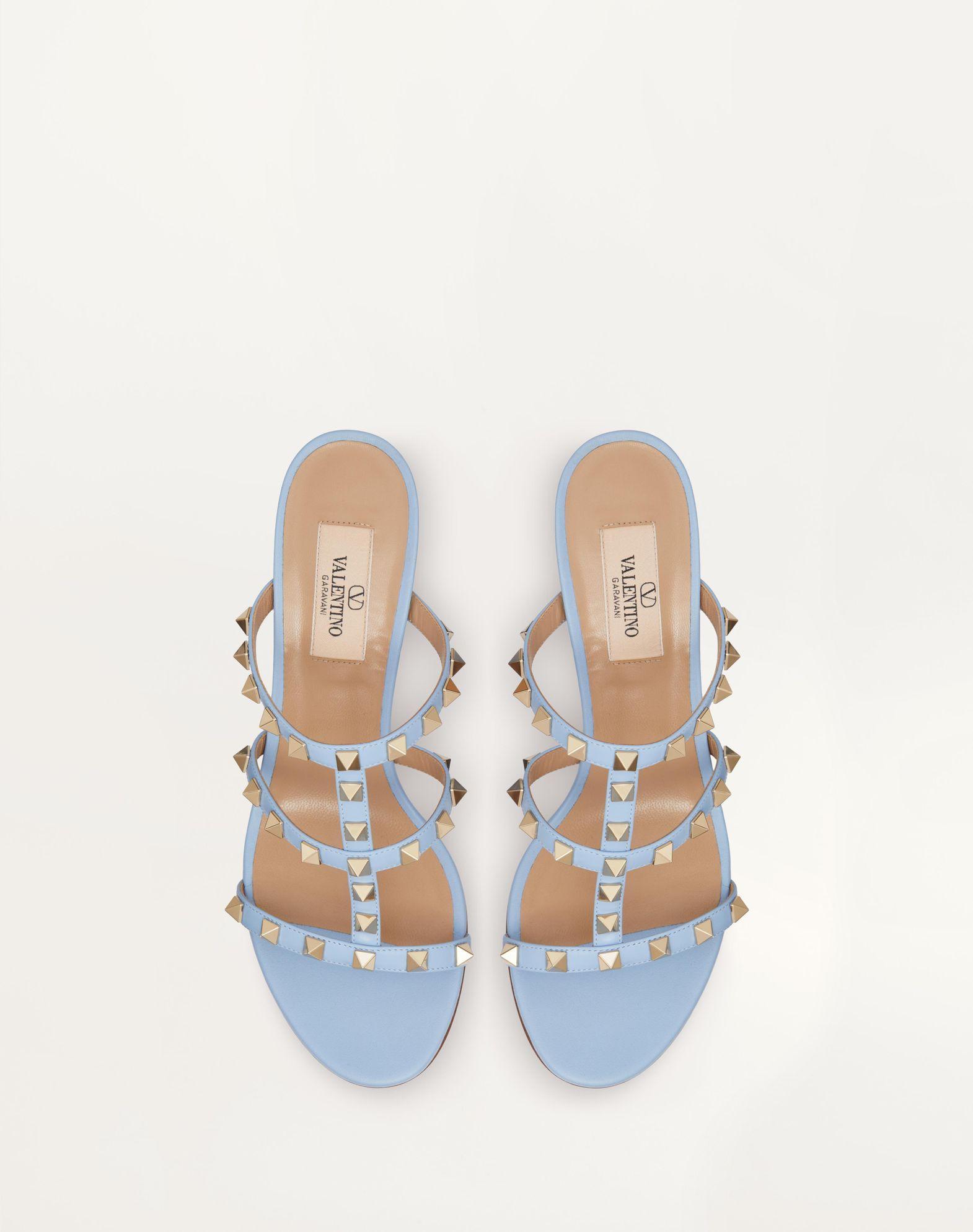 Rockstud Calfskin Leather Slide Sandal 60 Mm Product Image