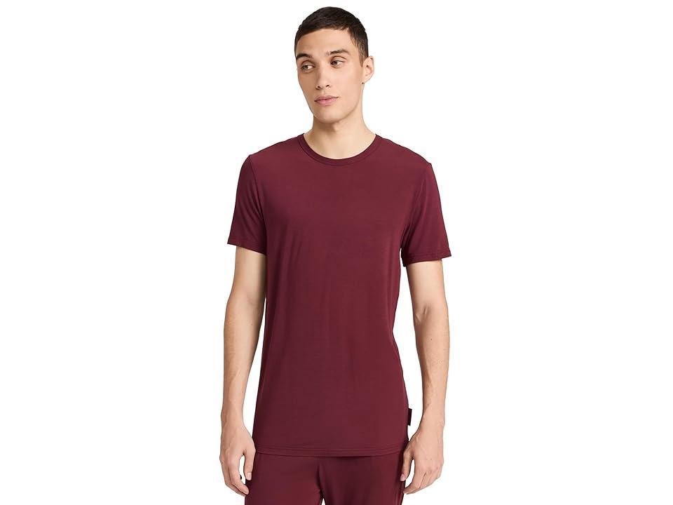 Calvin Klein Mens Ultra-Soft Modern Sleep Tee - Red - S Product Image