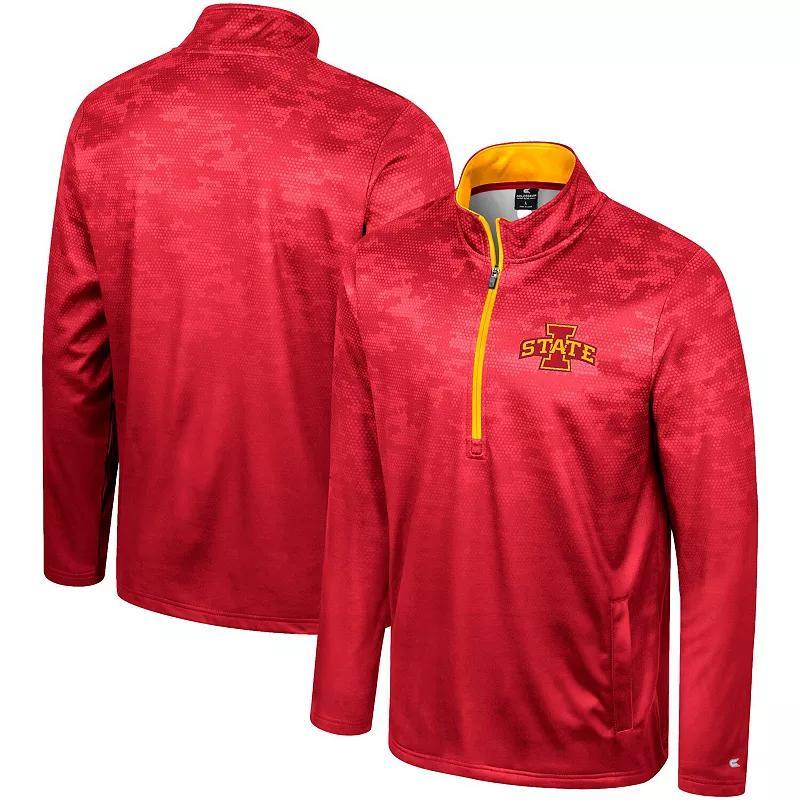 Men's Colosseum  Cardinal Iowa State Cyclones The Machine Half-Zip Jacket, Size: Large, Red Product Image