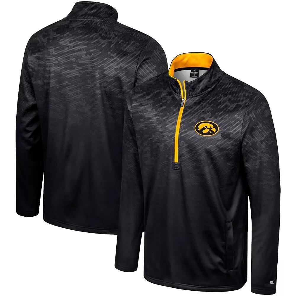 Men's Colosseum  Black Iowa Hawkeyes The Machine Half-Zip Jacket, Size: XL Product Image