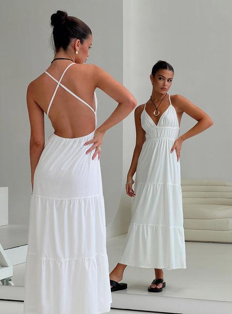 Mckew Maxi Dress White Product Image