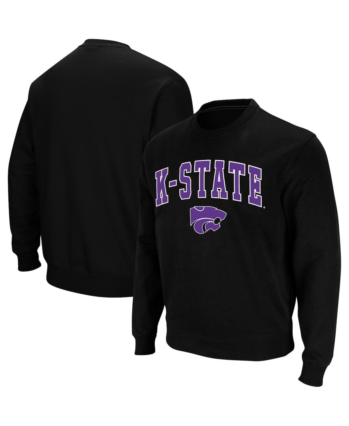 Men's Colosseum Purple Kansas State Wildcats Arch & Logo Crew Neck Sweatshirt, Size: XL Product Image