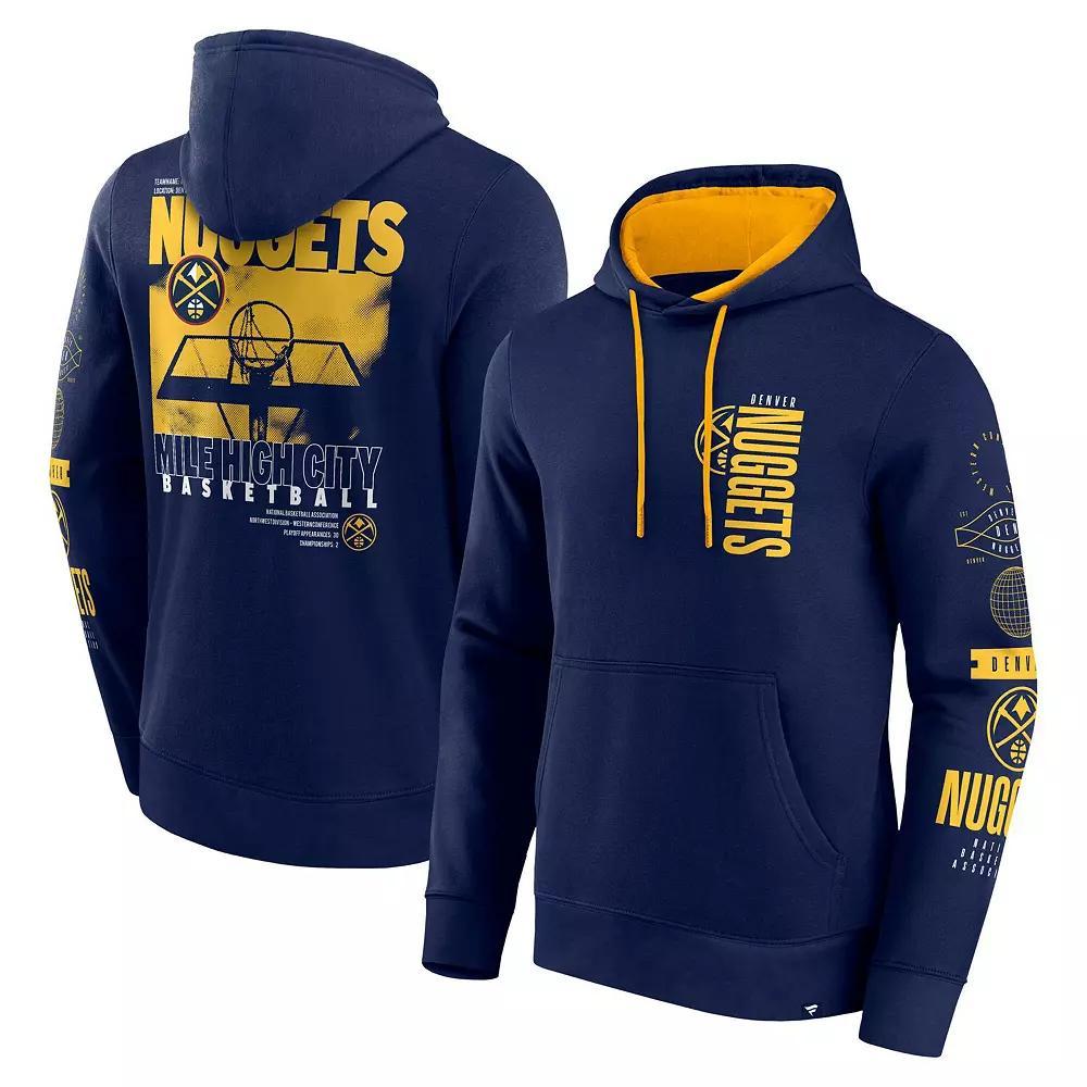 Men's Fanatics Navy Denver Nuggets Game Time Crossover Pullover Hoodie, Size: Small, Nug Blue Product Image