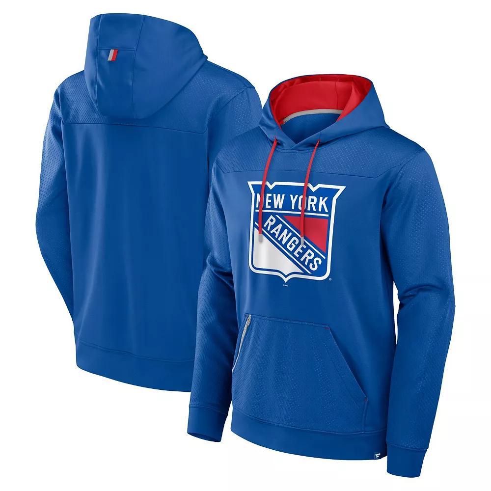 Men's Fanatics  Blue New York Rangers Defender Pullover Hoodie, Size: XL, Ran Blue Product Image