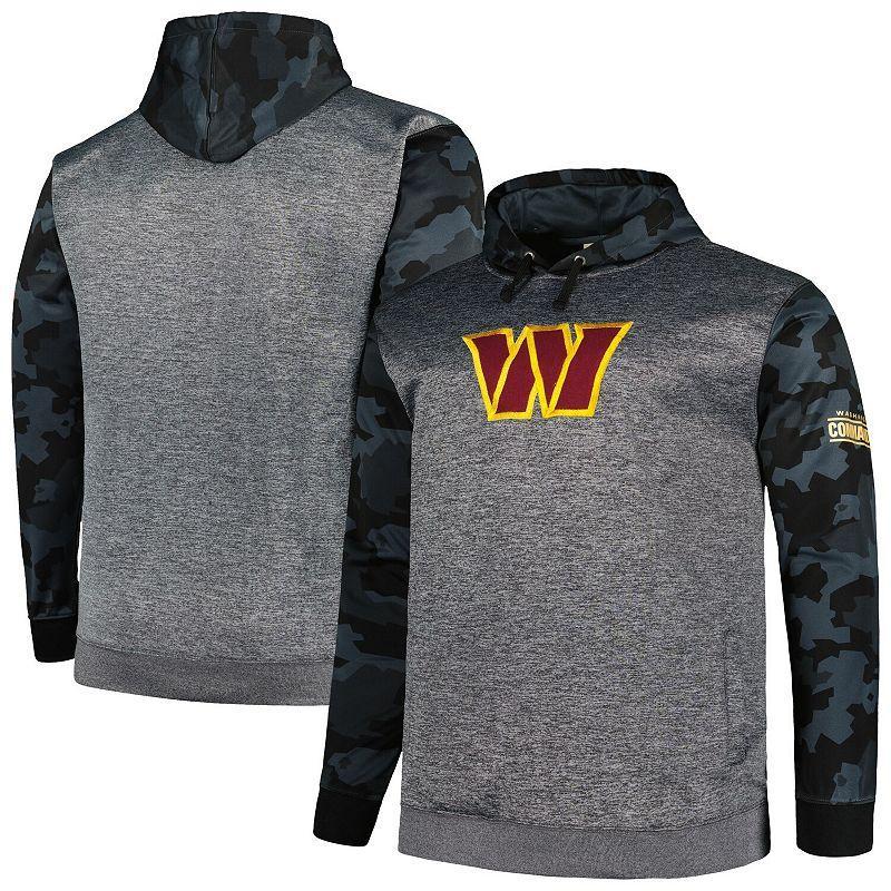 Men's Fanatics Branded Heather Charcoal Washington Commanders Big & Tall Camo Pullover Hoodie, Size: 2XB, Wft Charco Product Image