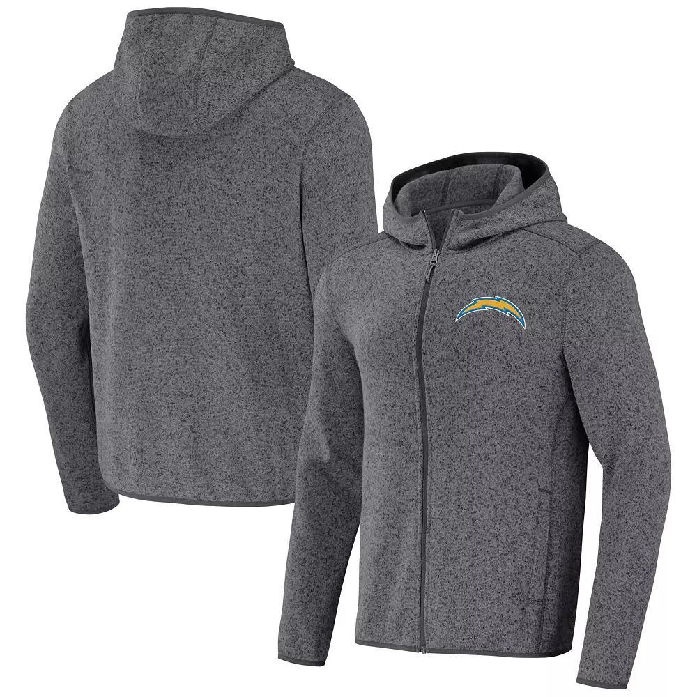 Men's NFL x Darius Rucker Collection by Fanatics Gray Los Angeles Chargers Fleece Pullover Hoodie,  Product Image