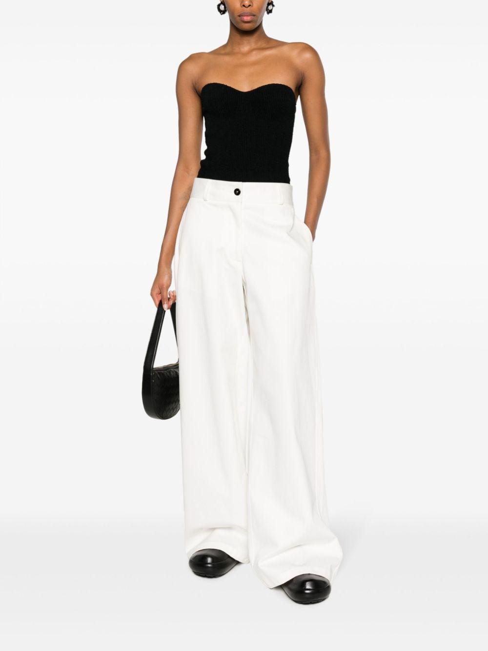 JIL SANDER Women Wide-leg Cotton Trousers In Multicolor Product Image