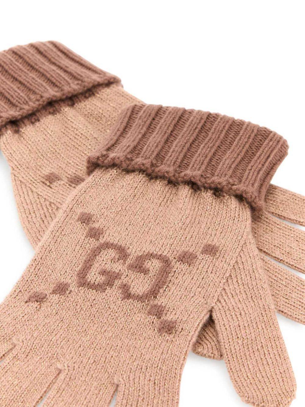 logo knitted gloves Product Image