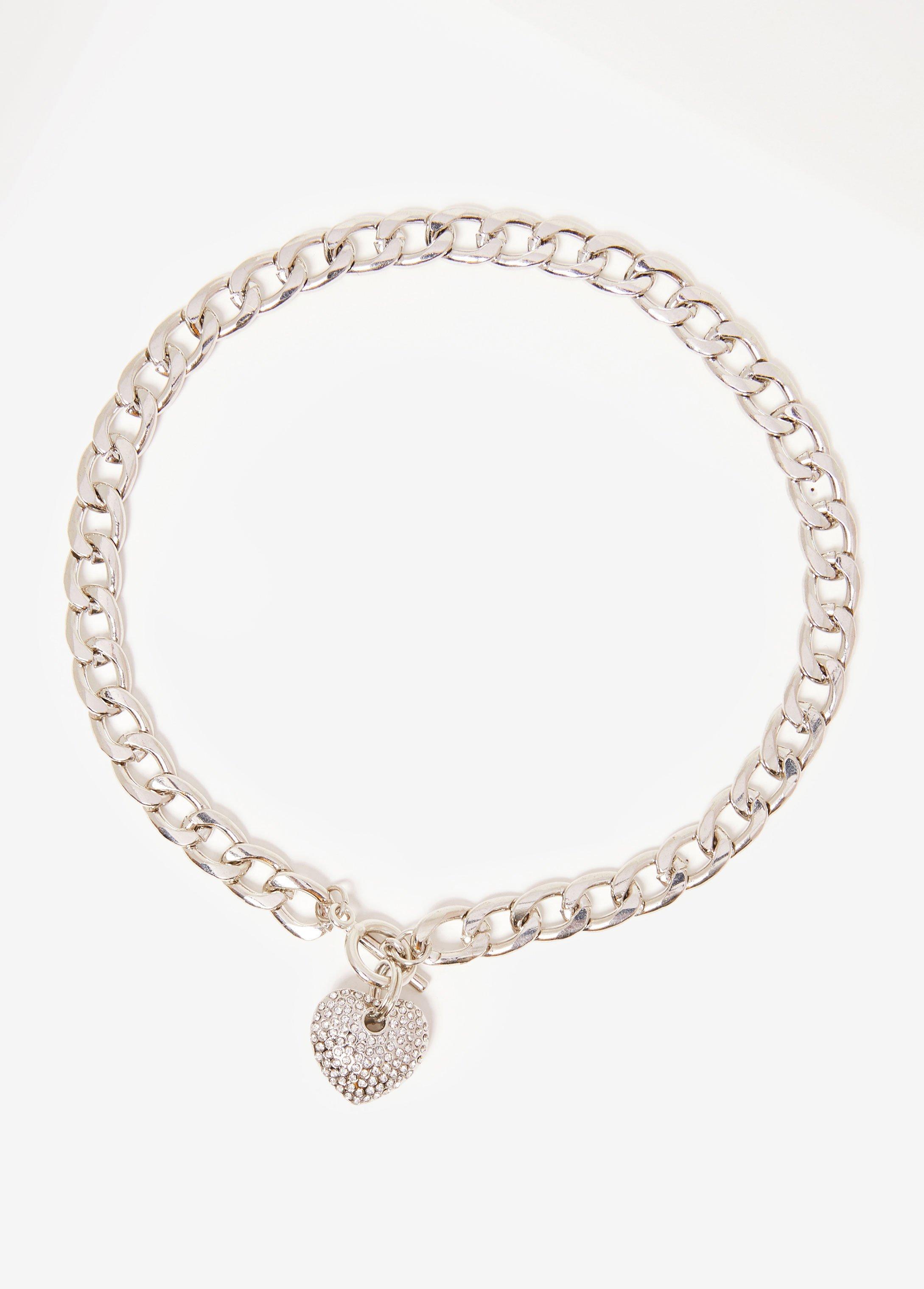 Pave Crystal Heart Necklace Product Image