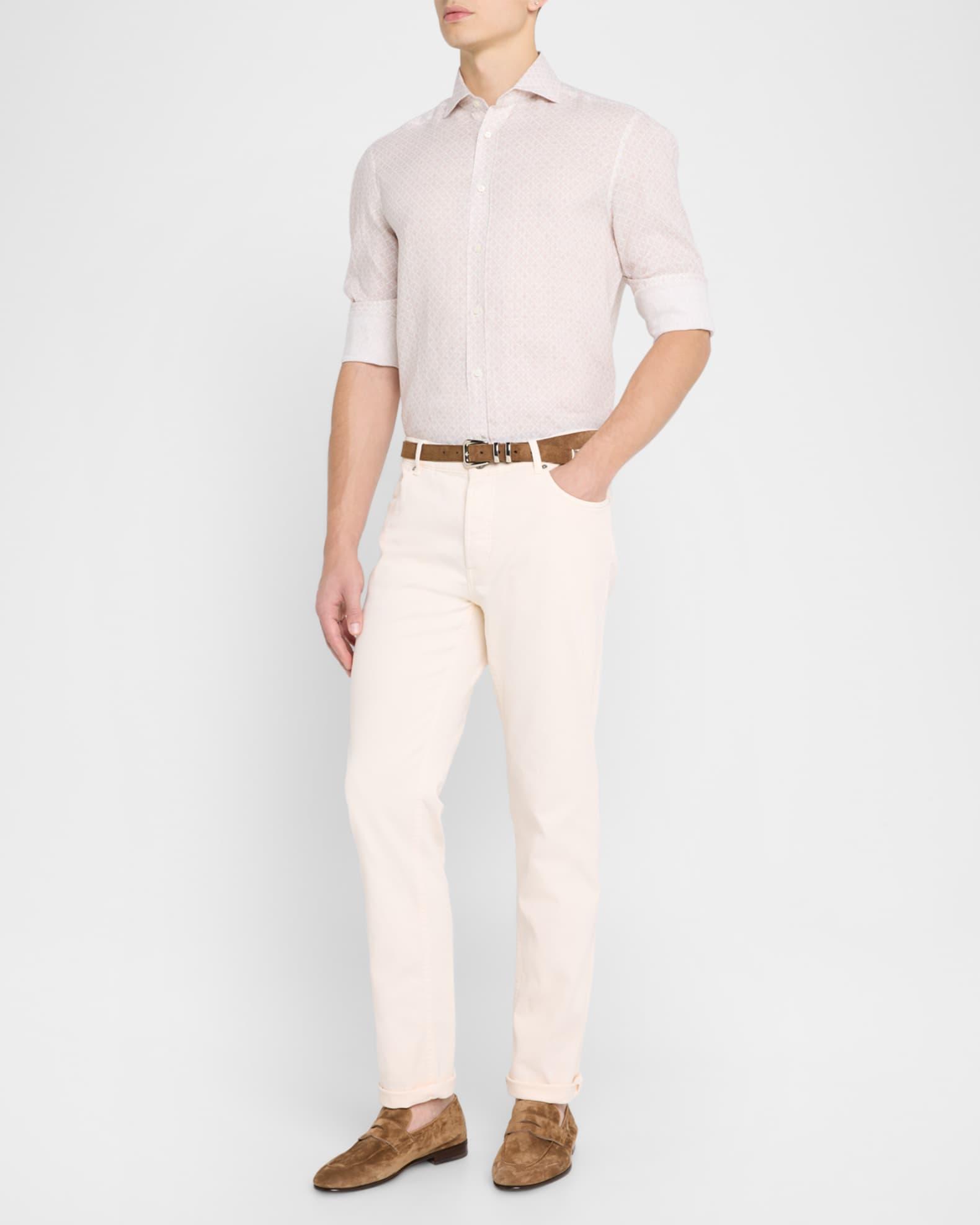 Men's Printed Linen Sport Shirt Product Image