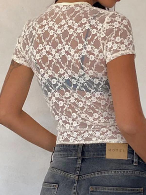 Mesh Short Sleeve Tee Product Image