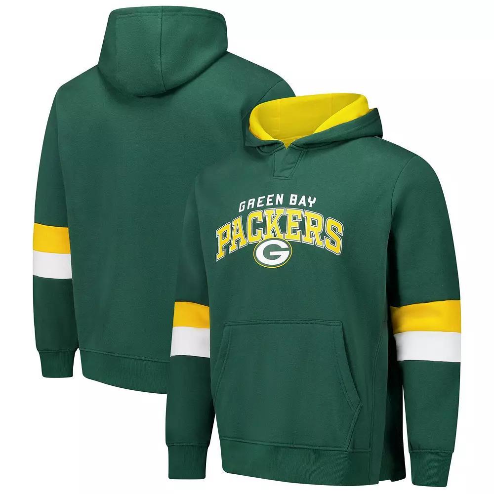 Mens G-III Sports by Carl Banks /Gold Bay Packers Adaptive Faceoff Pullover Hoodie Product Image