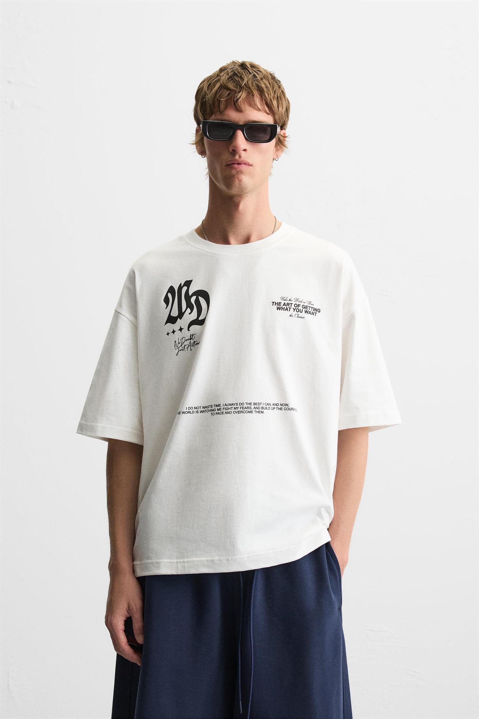 PRINTED TEXT T-SHIRT Product Image