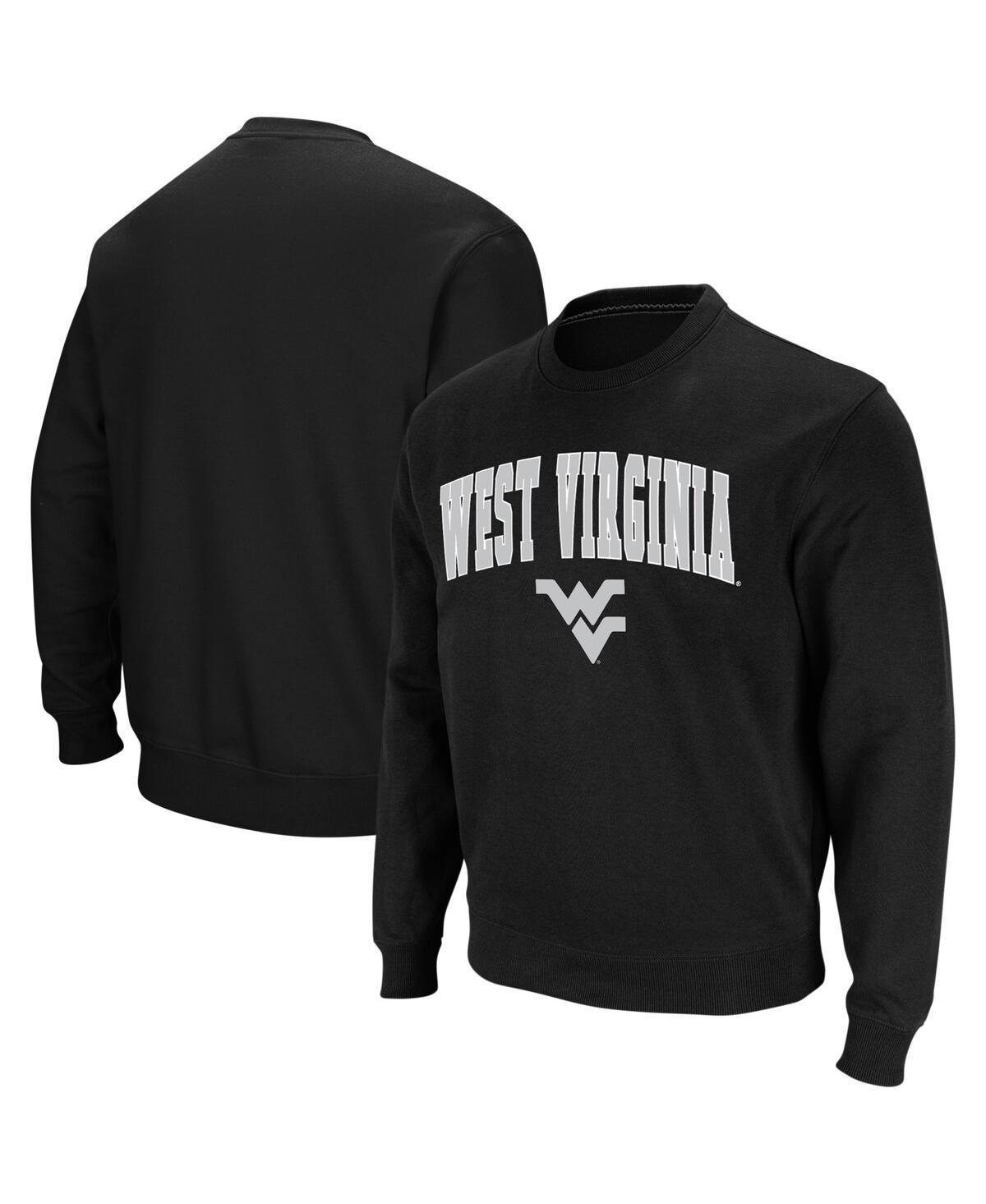 Mens Colosseum West Virginia Mountaineers Arch & Logo Crew Neck Sweatshirt Product Image