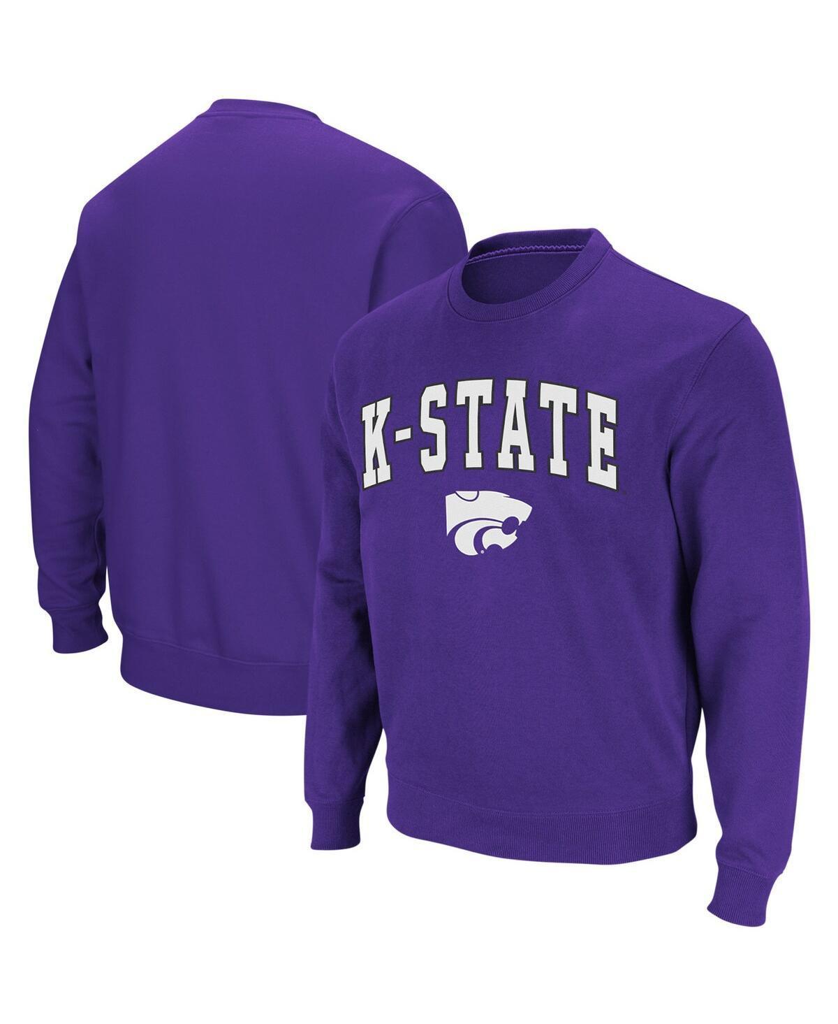 Men's Colosseum Purple Kansas State Wildcats Arch & Logo Crew Neck Sweatshirt, Size: XL Product Image