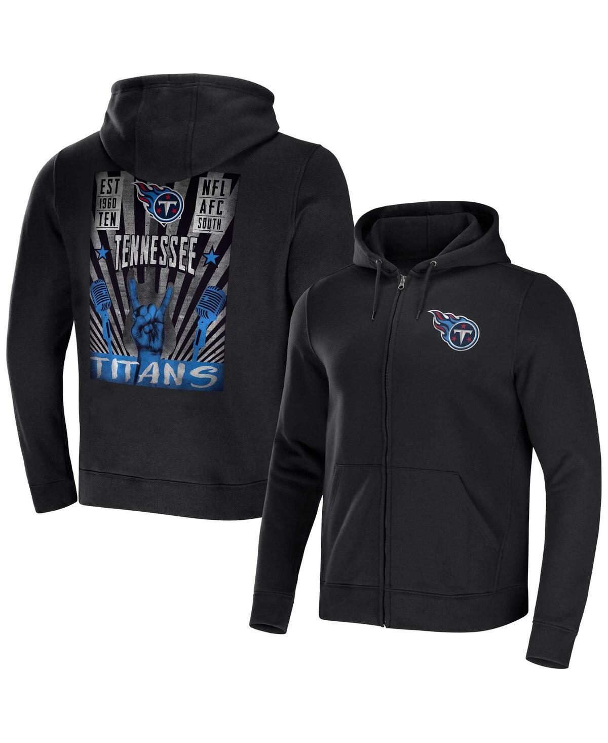 Men's NFL x Darius Rucker Collection by Fanatics Black Tennessee Titans Rocker Full-Zip Hoodie, Size: Large Product Image