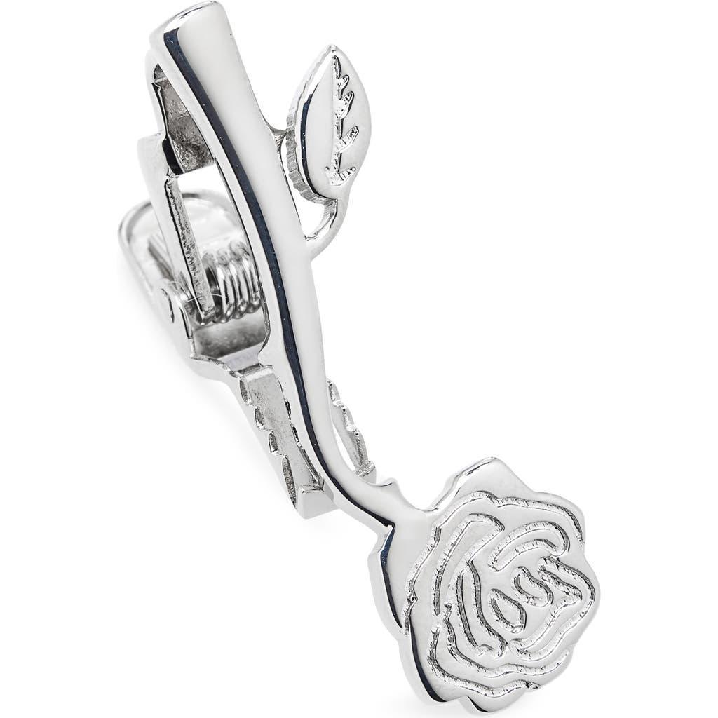 THOM BROWNE Rose Icon Tie Bar In Silver Product Image