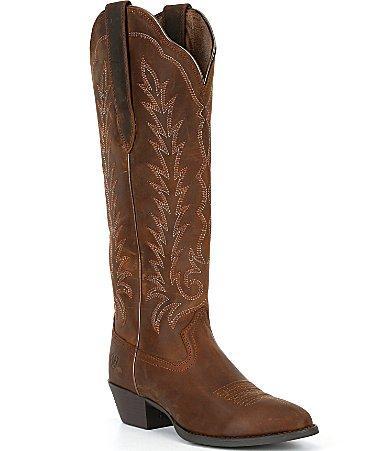 Ariat Womens Heritage R Toe Tall Stretchfit Leather Western Boots Product Image