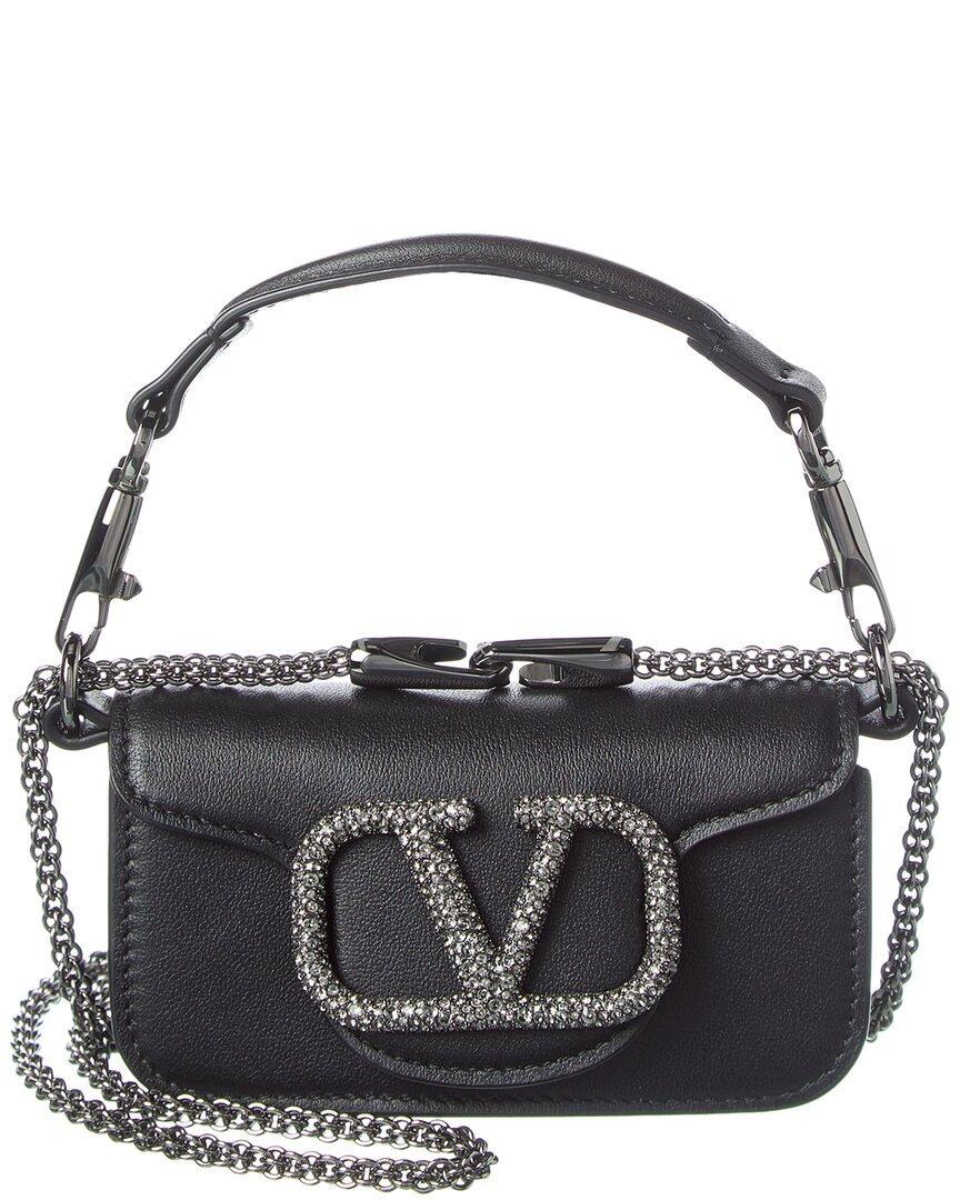 VALENTINO GARAVANI Valentino Vlogo Loco Leather Micro Bag In Black Product Image