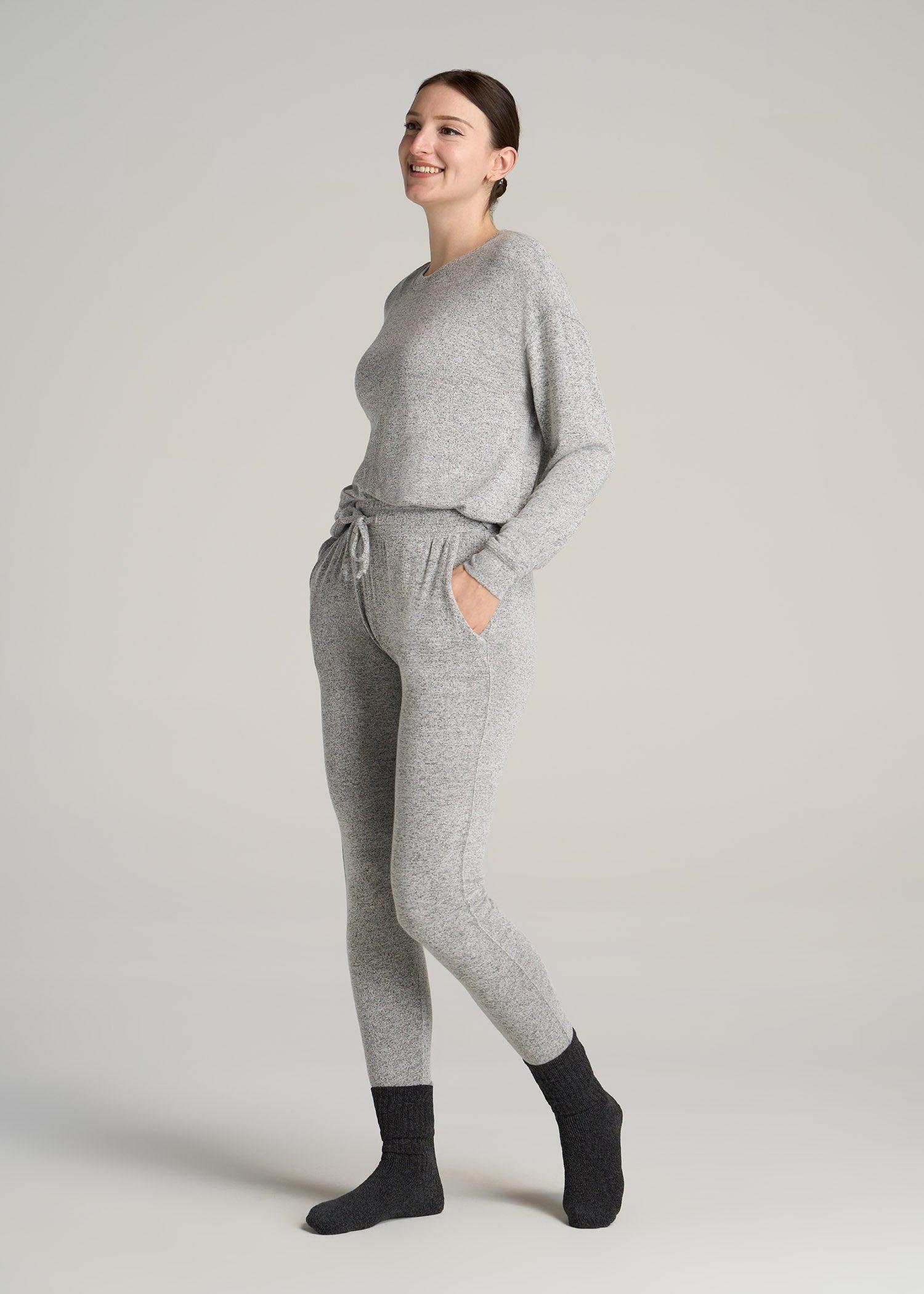 Cozy Lounge Joggers for Tall Women in Grey Mix Female Product Image