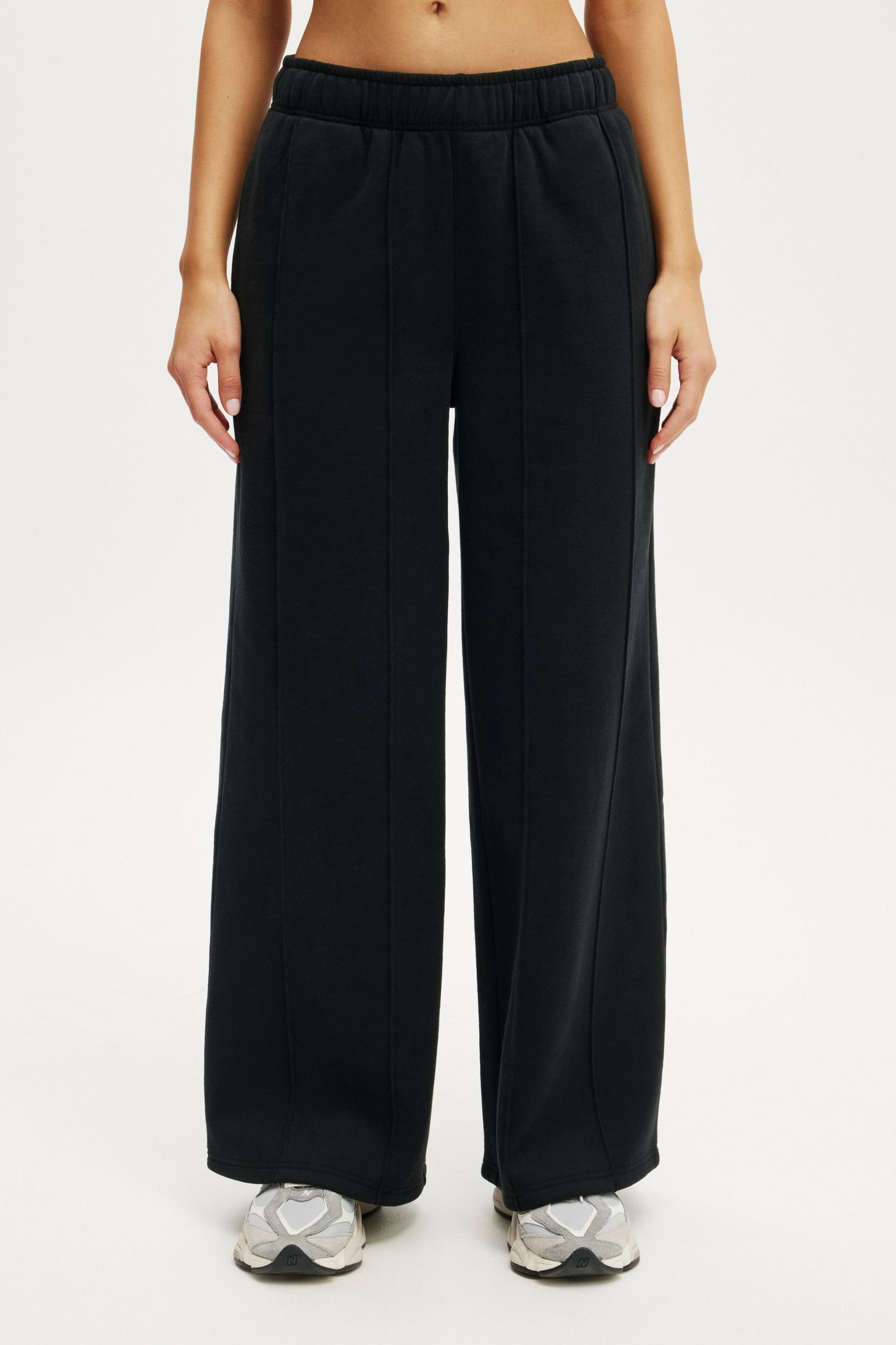 Plush Wide Leg Pintuck Trackpant Product Image
