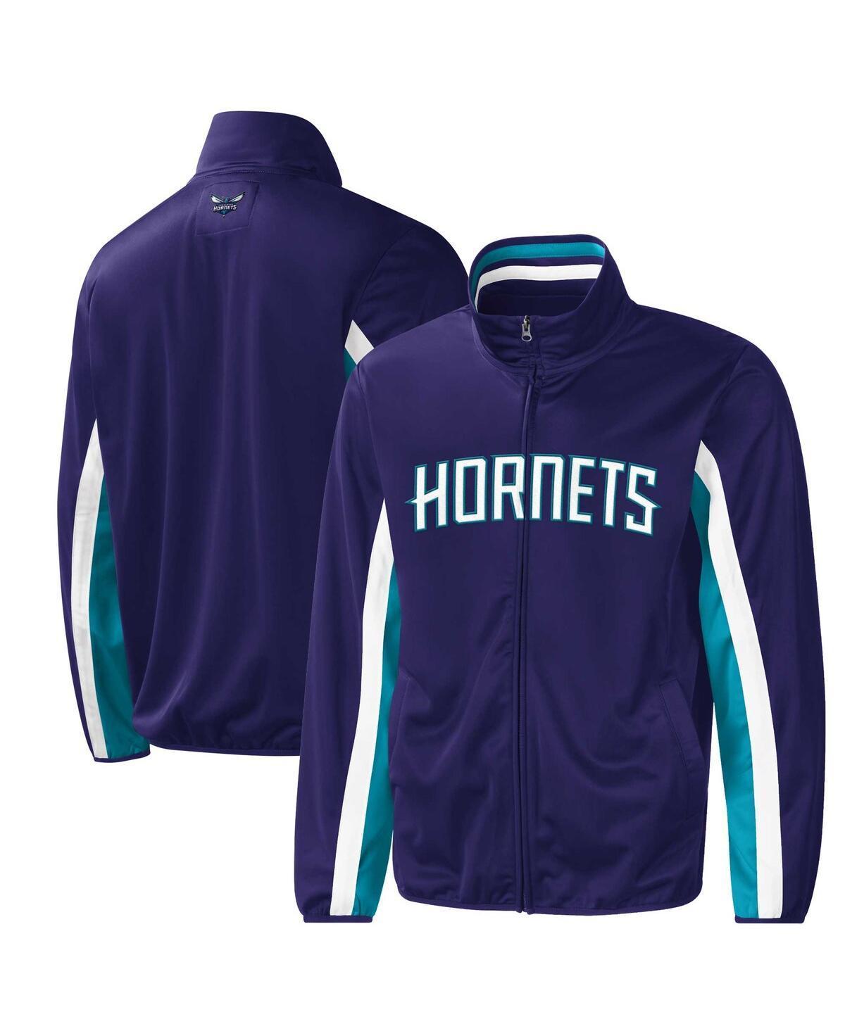 Mens G-III Sports by Carl Banks Purple Charlotte Hornets Contender Wordmark Full-Zip Track Jacket Product Image