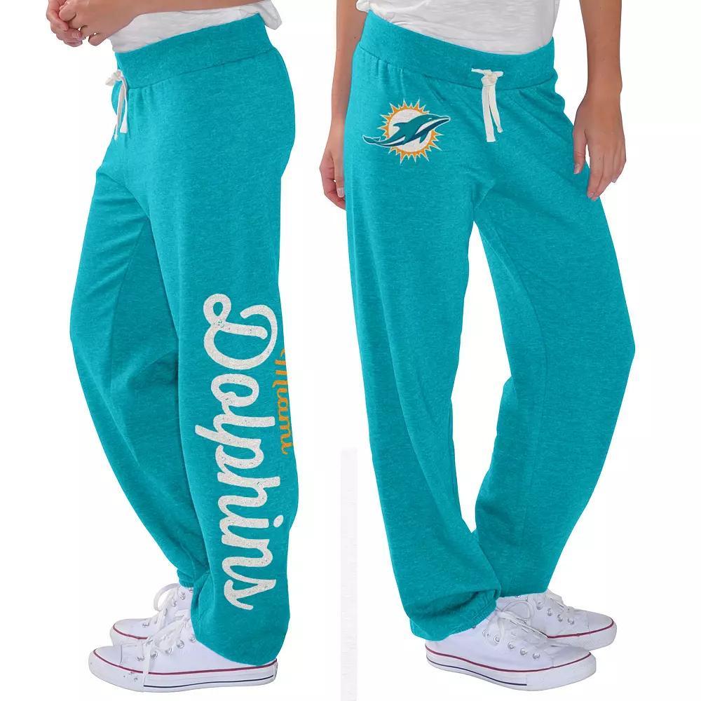 Women's G-III 4Her by Carl Banks Aqua Miami Dolphins Scrimmage Fleece Pants,  Product Image