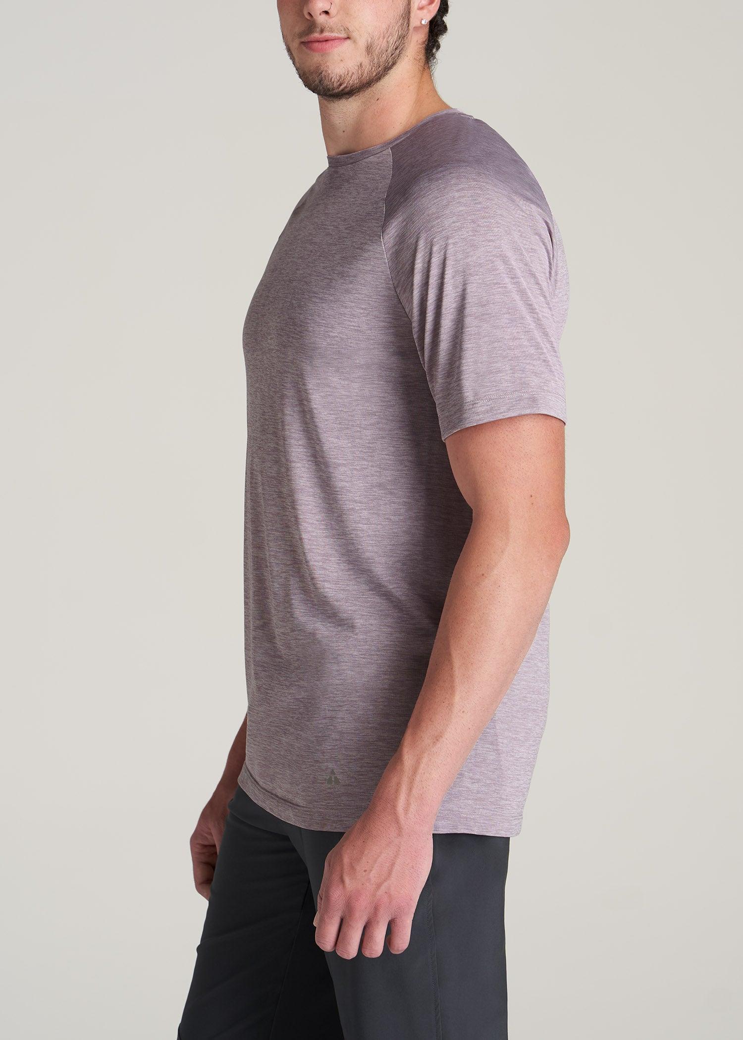 A.T. Performance MODERN-FIT Raglan Short sleeve Tee for Tall Men in Lavender Mix Product Image