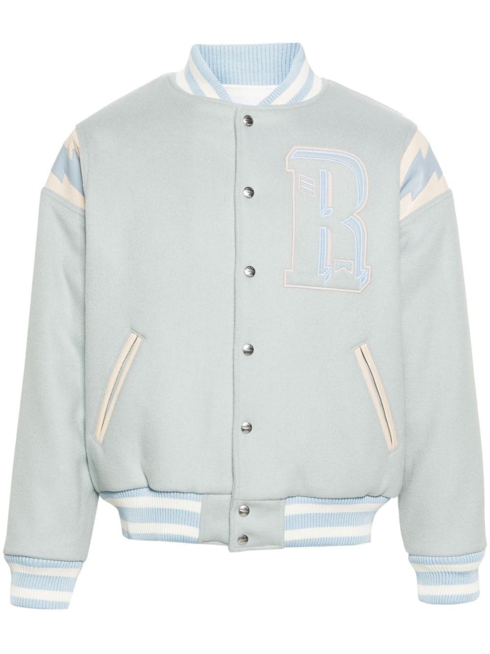 RHUDE Blue Lightning Bomber Jacket Product Image