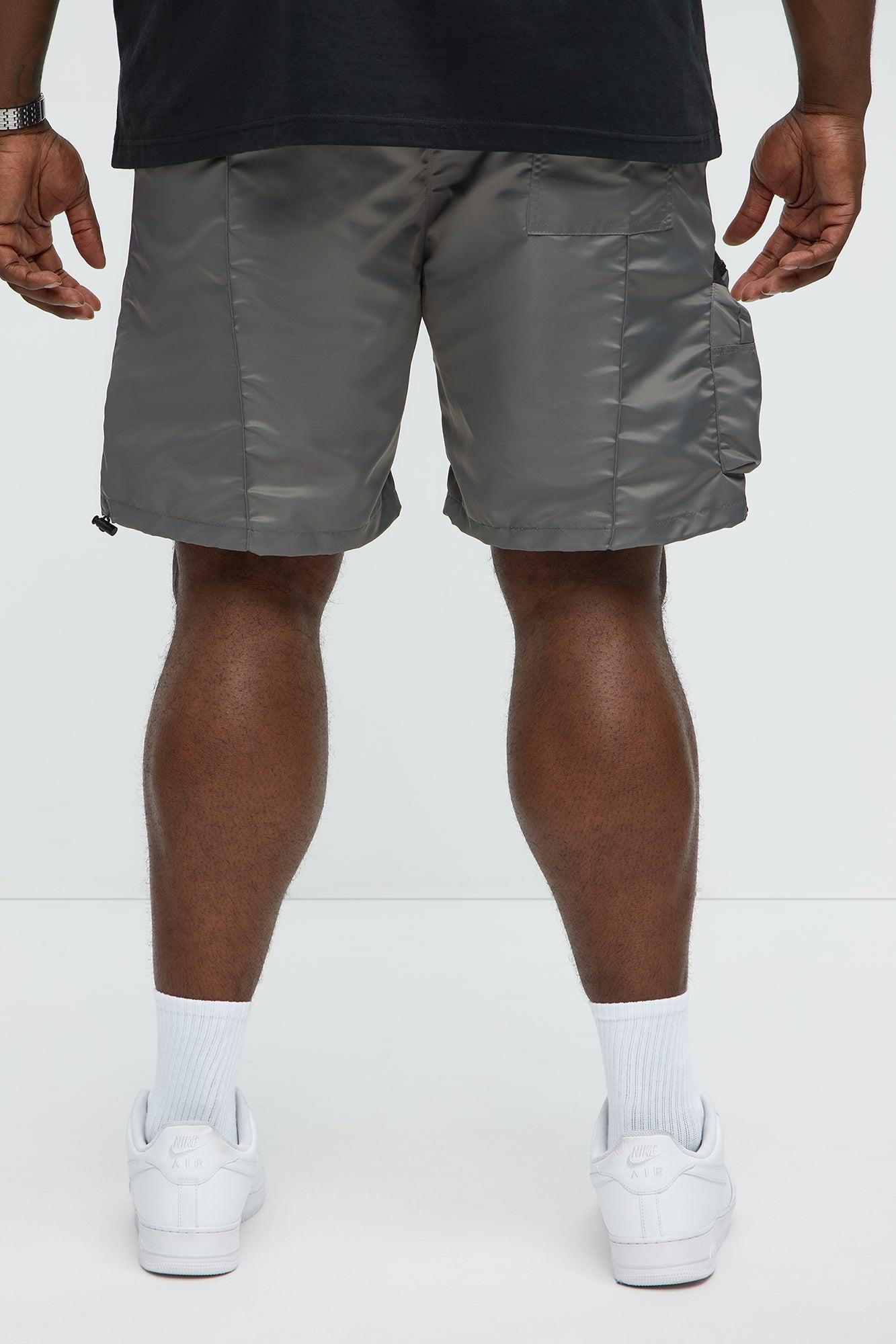 Called It Nylon Cargo Short - Grey Product Image