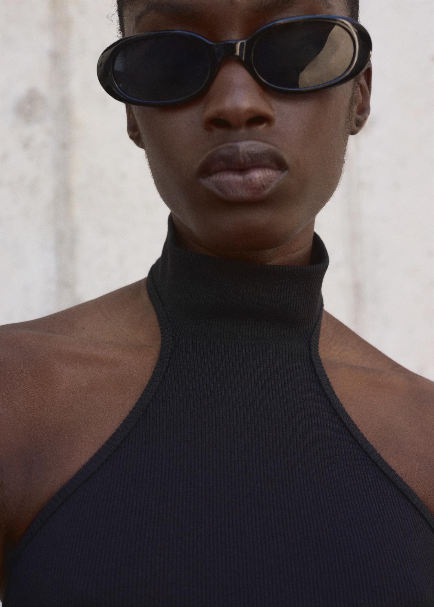 Knit halter top - Women | MANGO USA Product Image