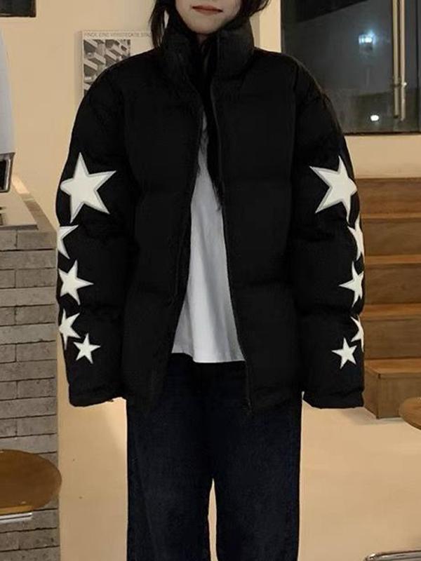 Vintage Star Patch Print Jacket Product Image