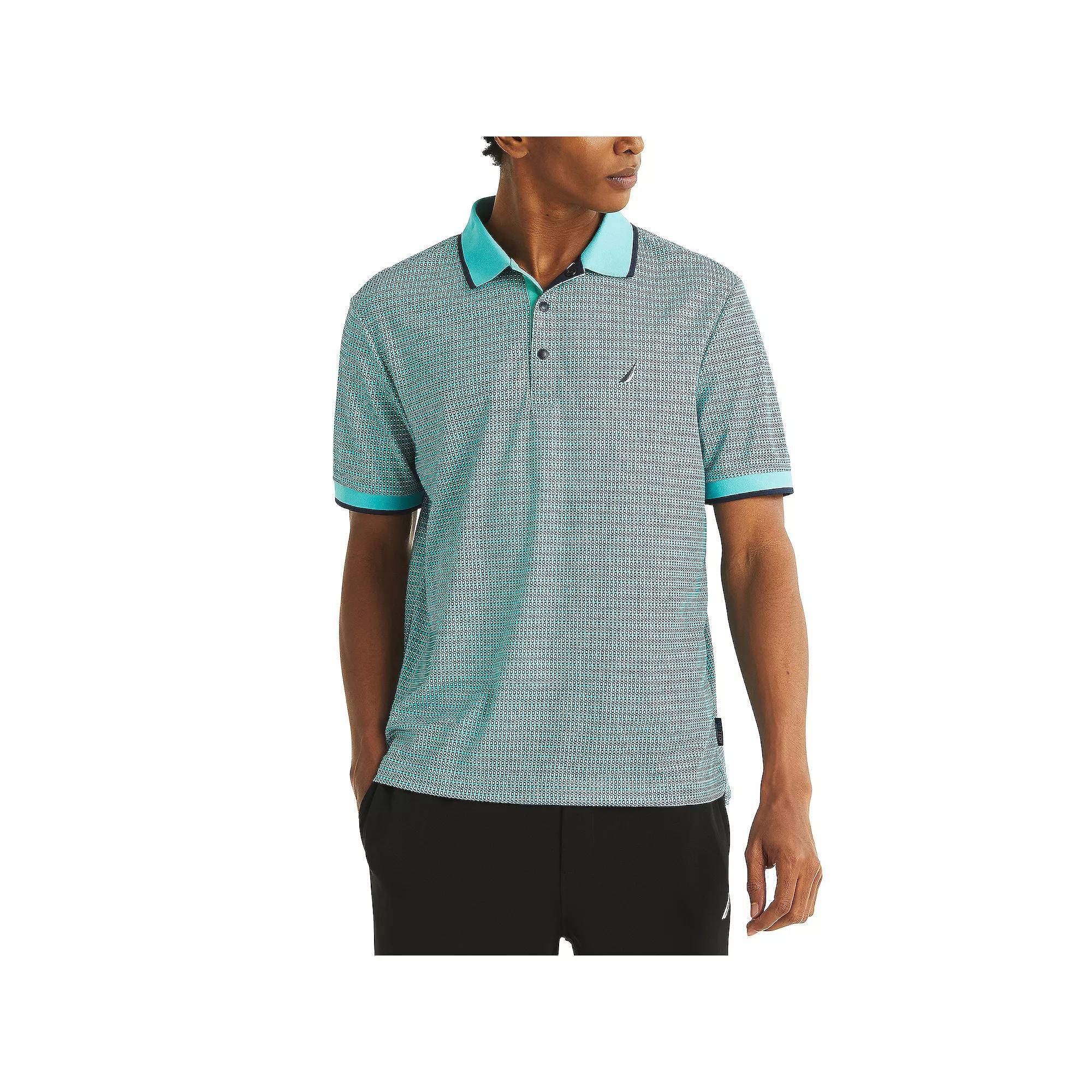 Men's Nautica Classic Fit Printed Golf Polo, Size: XXL, Bright White Product Image