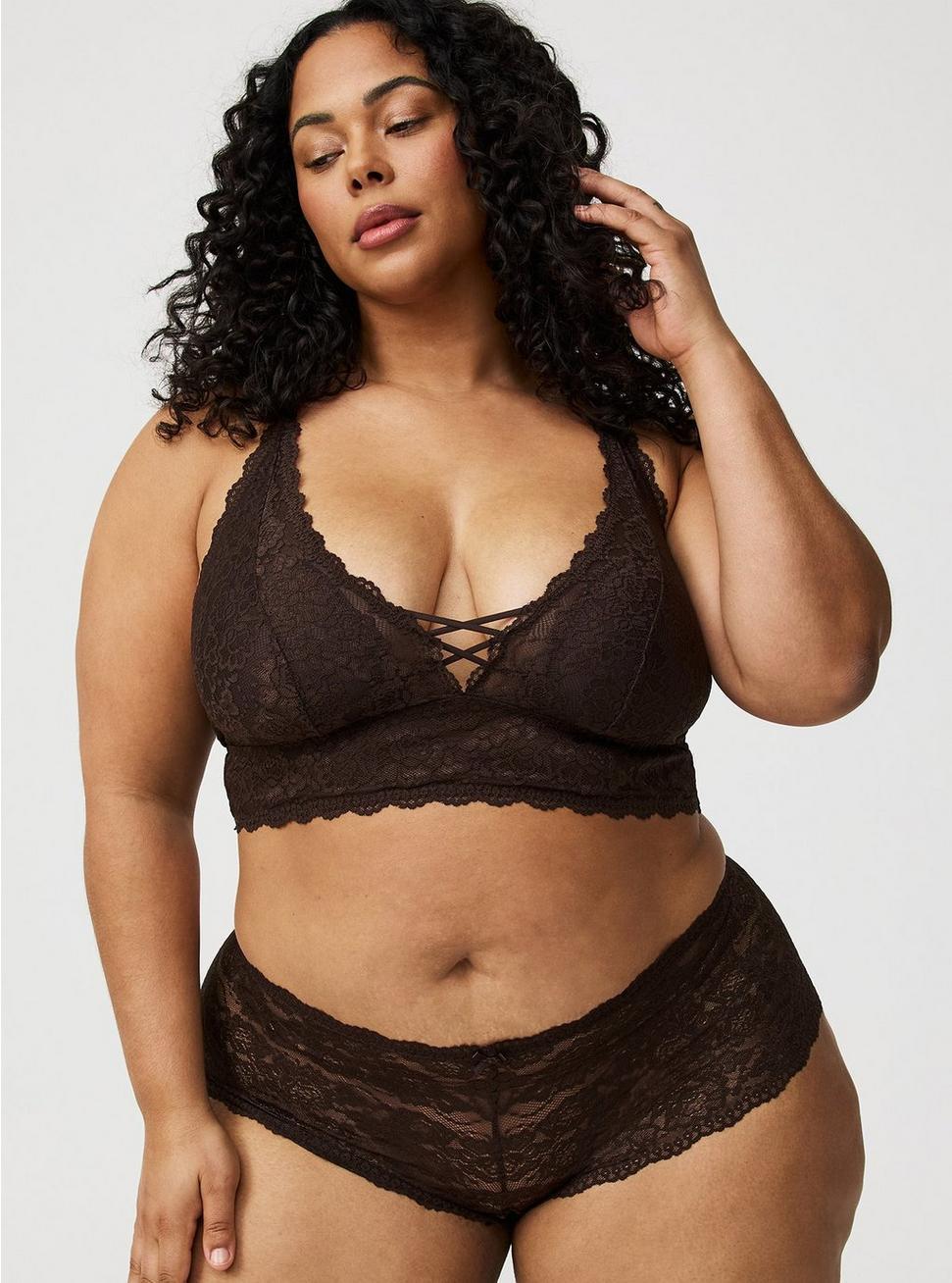 Lightly Lined Simply Lace XO Front Bralette Product Image