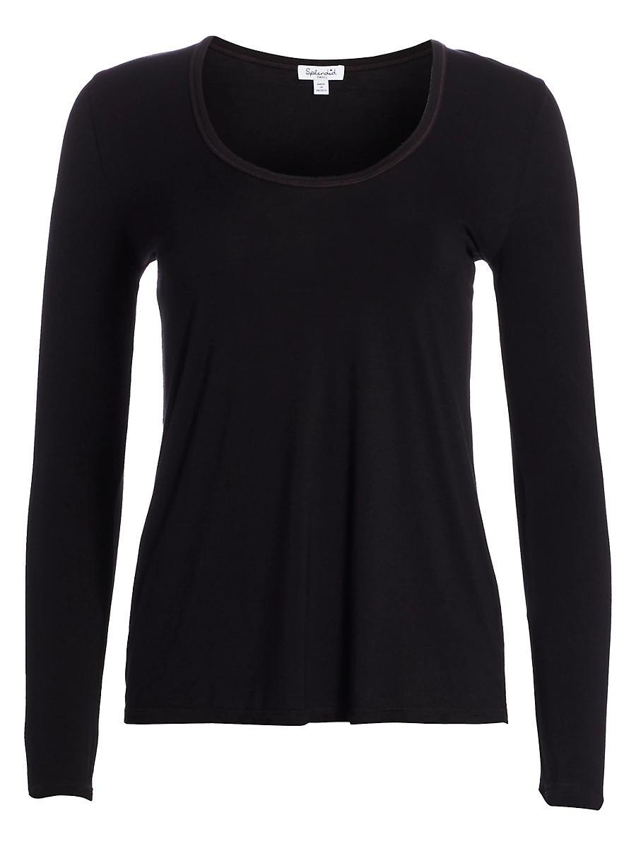 Womens V-neck Long Sleeve Tee Product Image