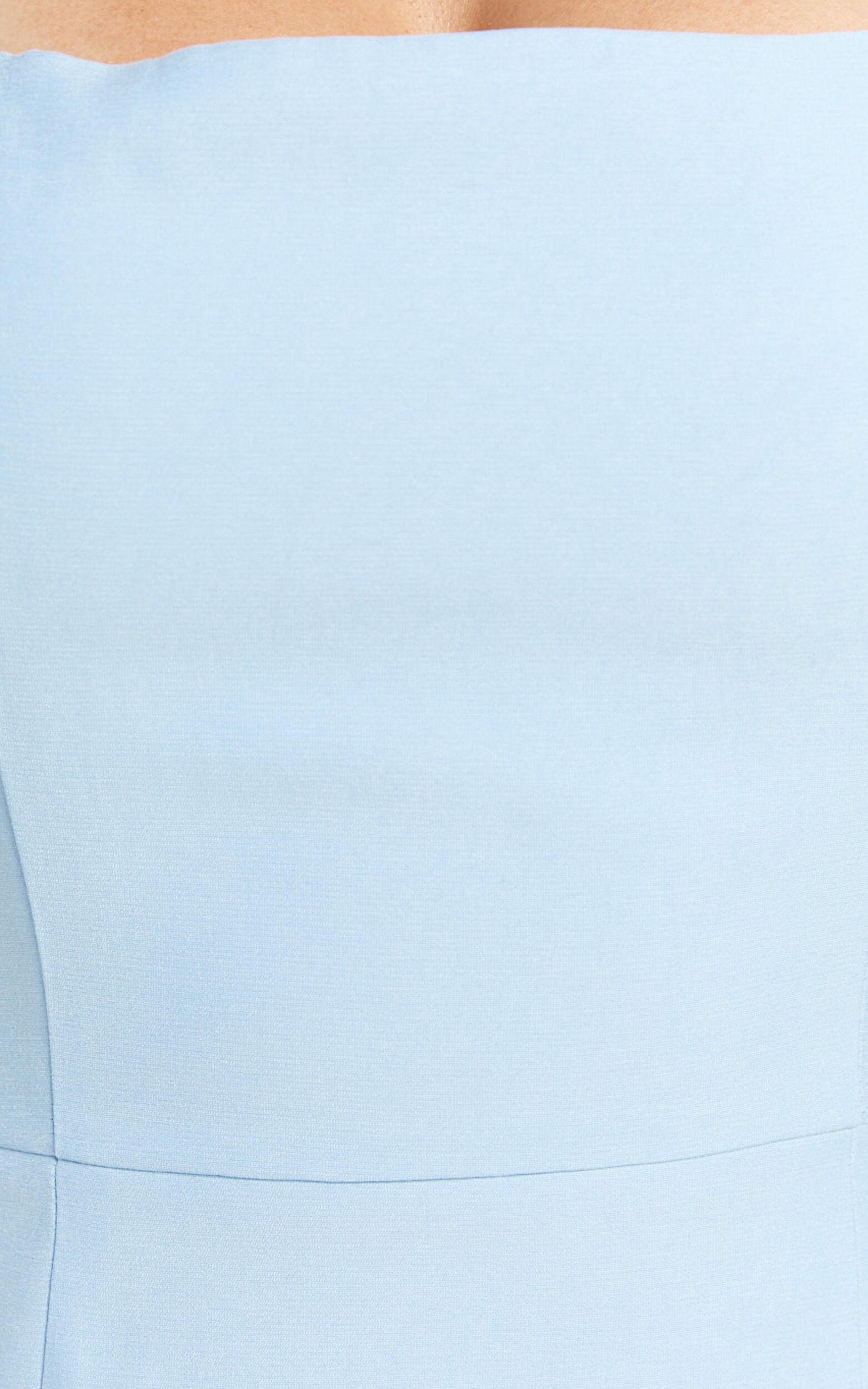 Darcy Midi Dress - Halter Fitted Side Split Dress in Blue Product Image